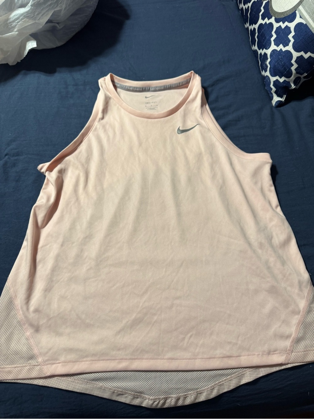 Nike Women’s Pale Pink Athletic Tank Top with Swoosh